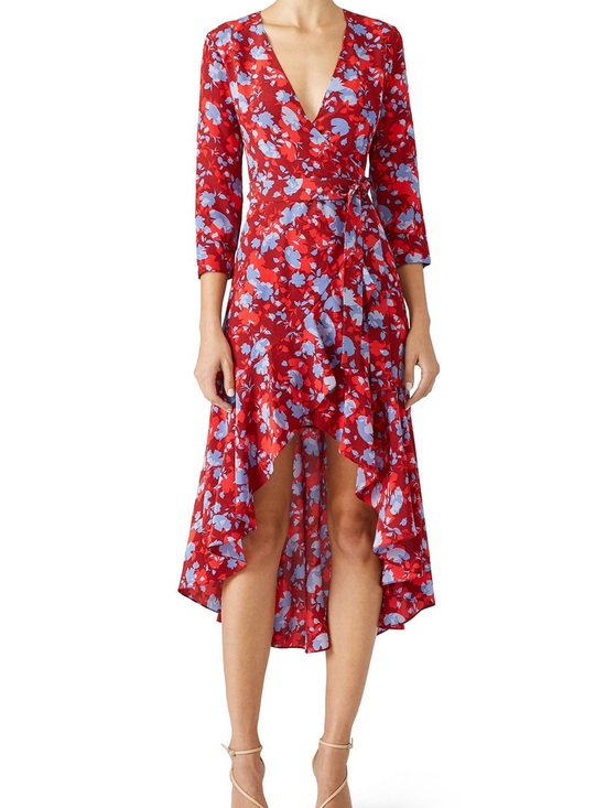 Alexis Dresses & Skirts - Alexis Lorna Red Floral Wrap Dress - Small